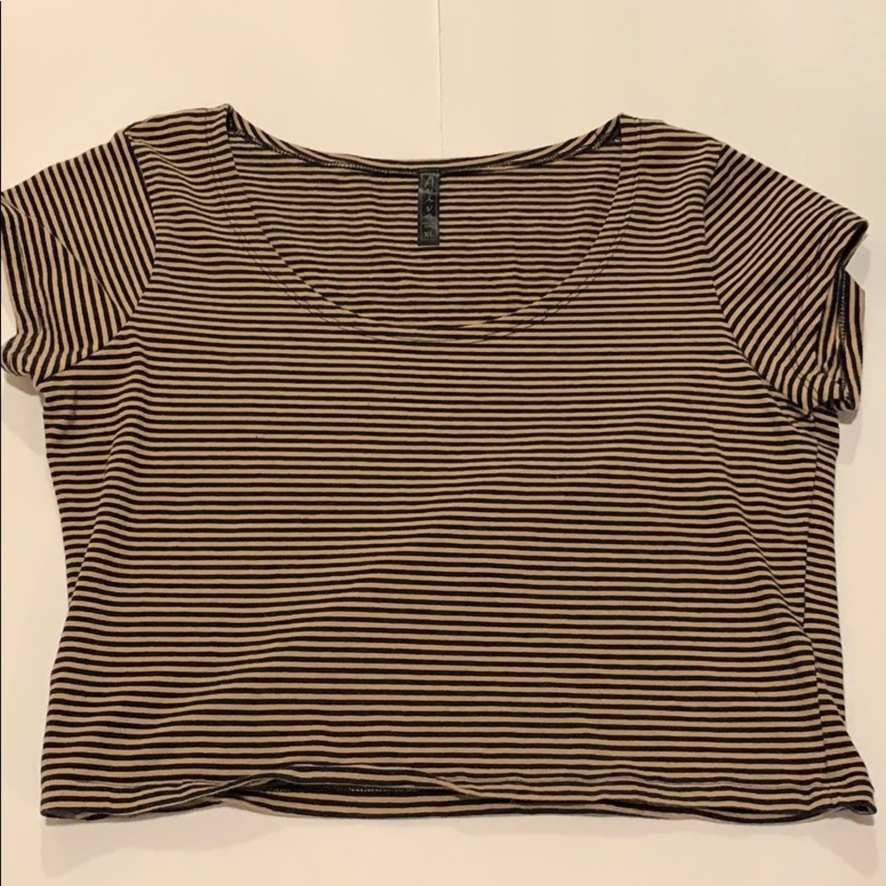 Aviva Striped Crop Top